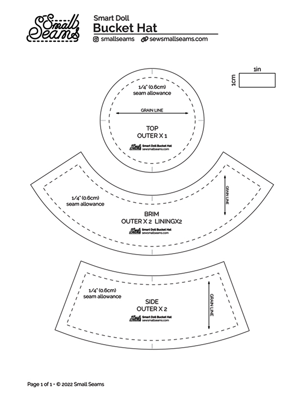 Free Smart Doll Bucket Hat Pattern