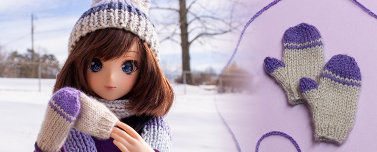 Smart Doll Girl's Knit Mittens